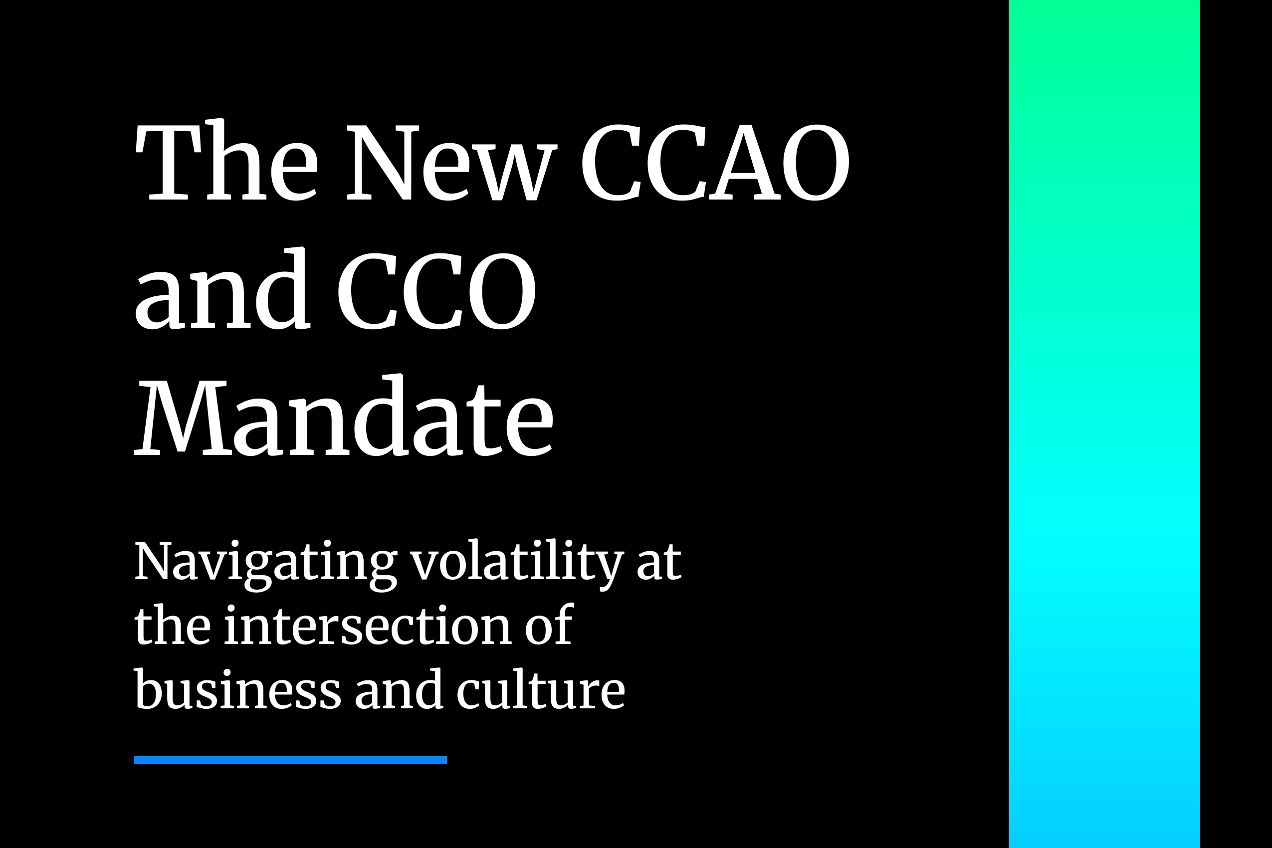 The New CCAO and CCO Mandate by United Minds